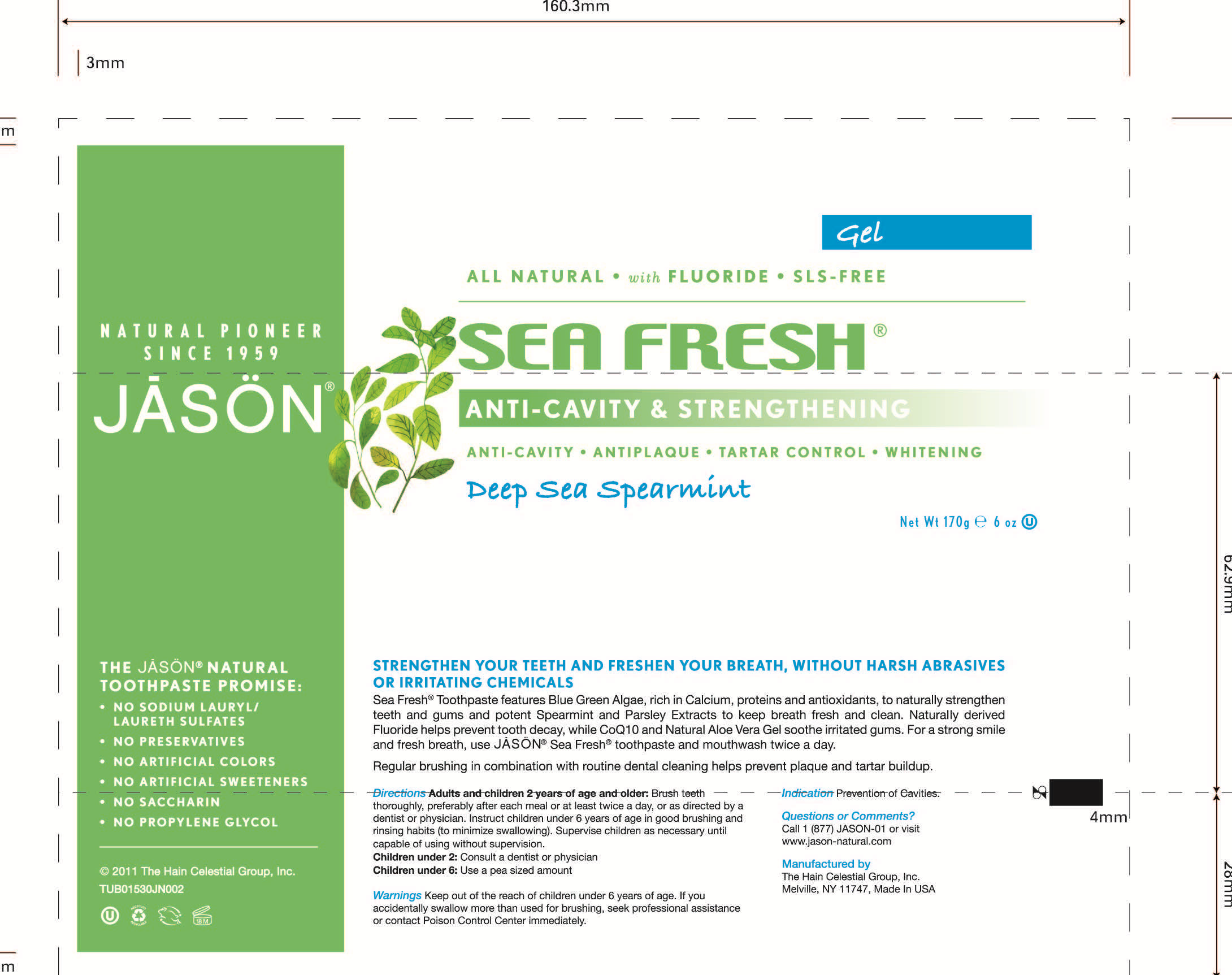 Jason Sea Fresh Anticavity Strengthening Deep Sea Spearmint